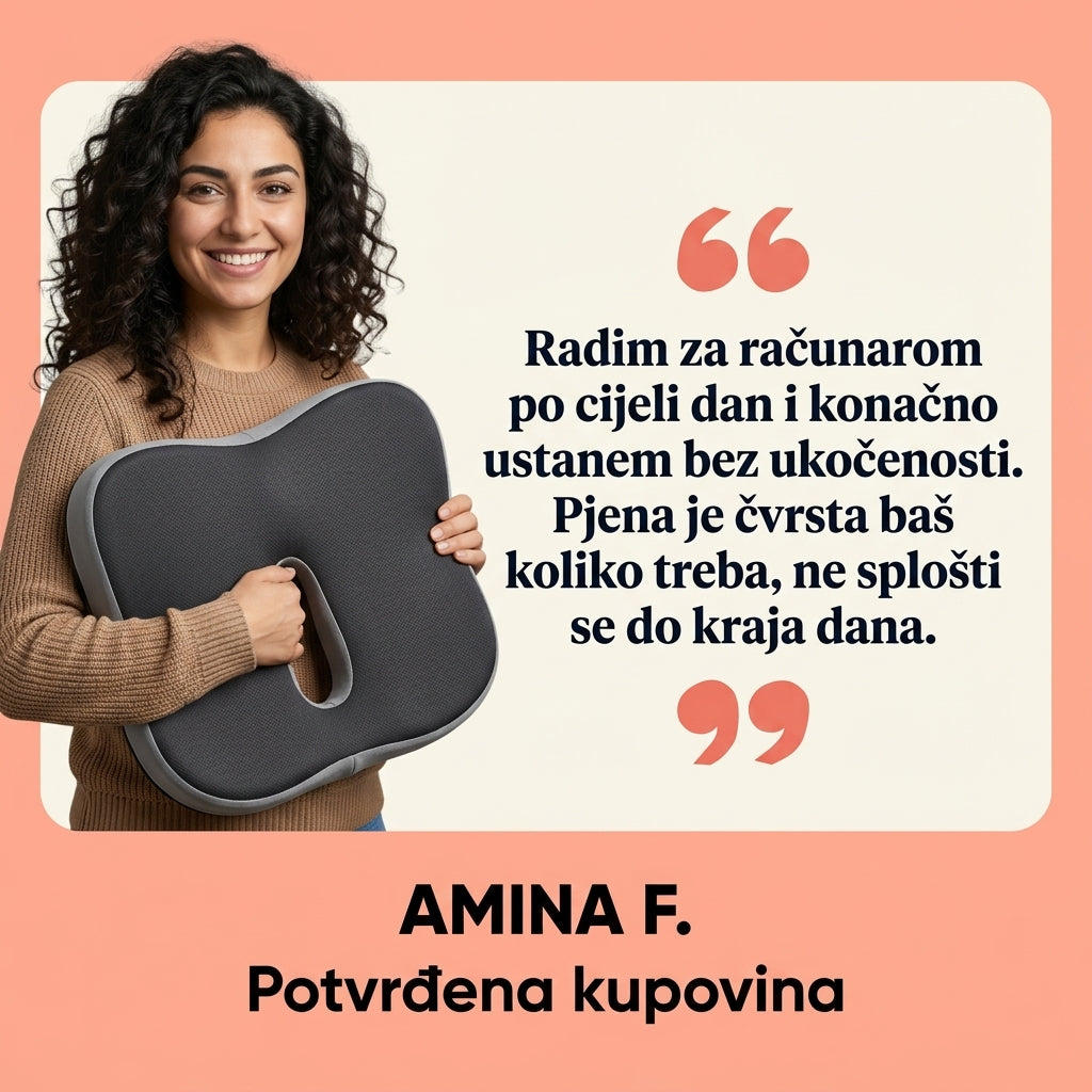 LunaBele™ - Ortopedski Jastuk za Sjedenje bez Bolova u Kukovima