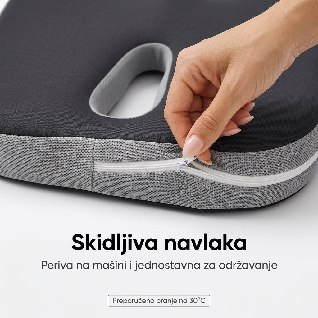 LunaBele™ - Ortopedski Jastuk za Sjedenje bez Bolova u Kukovima