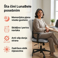 LunaBele™ - Ortopedski Jastuk za Sjedenje bez Bolova u Kukovima