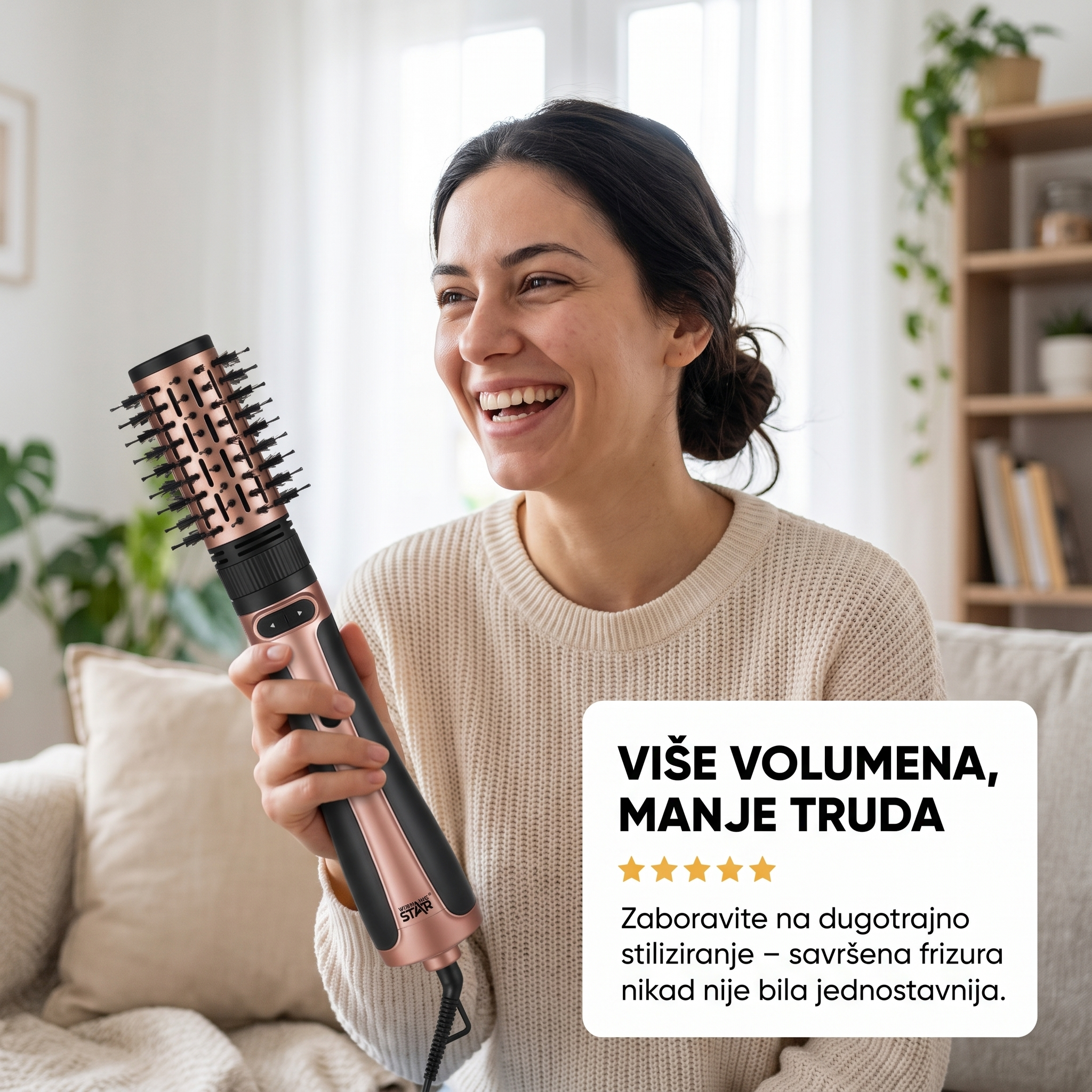 2u1 Četka s toplim zrakom 1200W - Winning Star